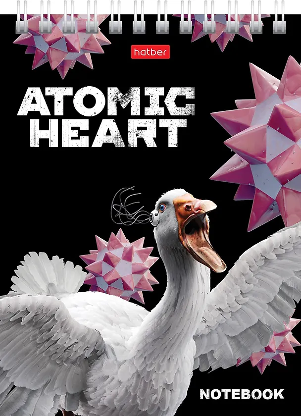 Блокнот А6 40 листов, клетка, "Atomic Heart" гребень, в ассортименте 3037568 — 6