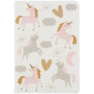 Записная книжка А7 30л кл. "Единорог" сшивка, тонир.блок