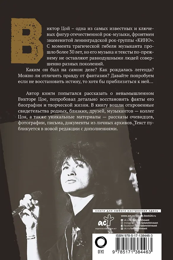 Книга Виктор Цой. Последний герой современного мифа (Виталий Калгин) — 2