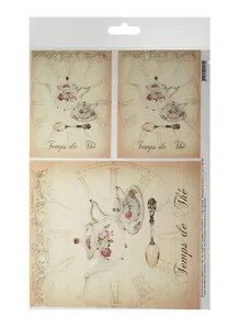 Декупажная карта Время пить чай (А4) (Karal443-K) (упаковка)