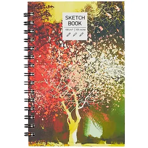 Скетчбук А5 100л "Осень" белый офсет, 100г/м2, евроспираль