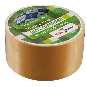 Клейкая лента двухсторонняя, на тканевой основе, 50 мм х 10 м