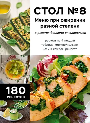 Книга Стол №8. Меню при ожирении разной степени ()