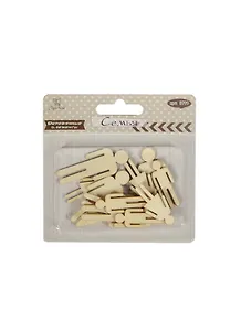 Деревянные элементы Семья (8999) (12шт) (Рукоделие) (блистер)