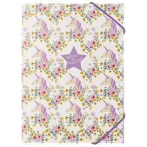 Папка на резинке «Единороги», А5