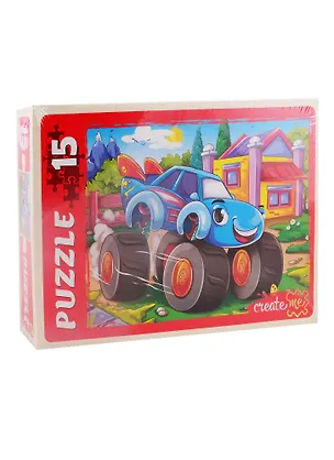 Пазл Синий джип Рыжий кот Макси-пазлы 15 элементов  ПУ15-0591 2794778