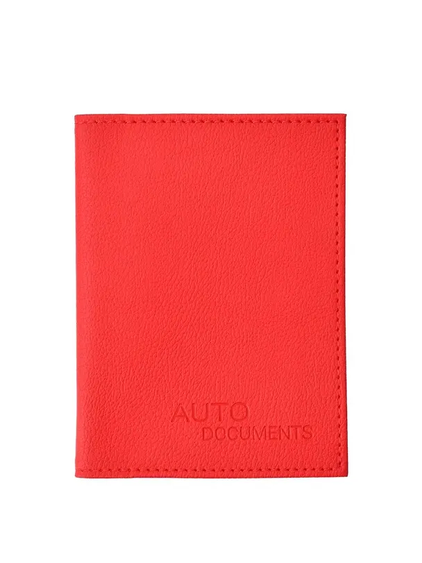 Обложка для автодокументов иск.кожа, красный 252673 — 1