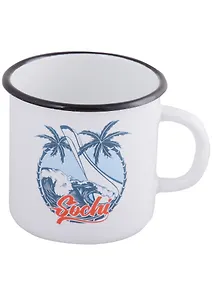 Кружка Сочи Круг, пальмы (мет.эмалированная)(400мл)