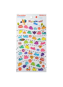 Наклейка декоративная зефирная 2 Автомобили 1 (95х185) (Наклей-ка) (упаковка)