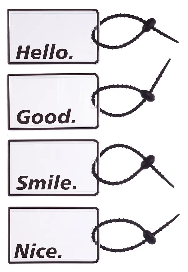 Бейдж "Hello.Smile.Nice.Good", пластик, в ассортименте 3102975 — 2