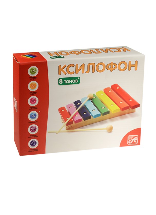 Ксилофон 8 тонов дерево (РДИ-Д229а) (RU№0061923, RU C-CN.AB51.B.01314, 10206080/290316/0003177, Китай) (Анданте) (3+) 2548234 — 1