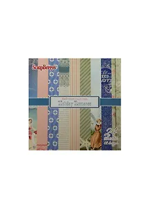 Набор бумаги д/скрапбукинга 15*15см 170 гр/м Курортный Роман 24 листа