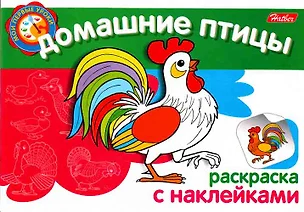 Домашние птицы Раскраска с наклейками (мягк) (Мои первые уроки) (Русанэк) — 2190250 — 1