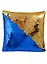 Подушка с пайетками синяя с золотом (3801) (37х37) — 2626122 — 1