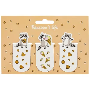 Магнитные закладки «Raccoons Life», 3 штуки