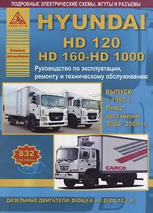 Hyundai HD120 / HD160 / HD1000 c 1997, рестайлинг 2004/2009 с  дизельными двигателями. Ремонт. Эксплуатация. ТО