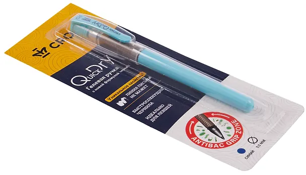 Гелевая ручка синяя, Quick Dry, Crown 3115972 — 2