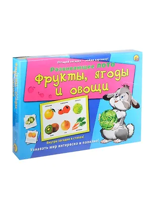 Лото с загадками Фрукты ягоды и овощи (ИН-8142) (Рыжий кот) 2416278