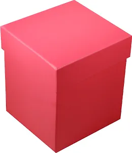 Коробка подарочная "Неон фуксия" 8*8*9см