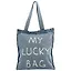 Сумка-шоппер джинсовая на молнии My lucky bag (40*33см) (светло-синий) — 2619084 — 1