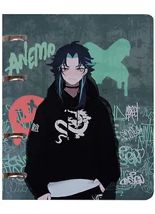 Тетрадь на кольцах в клетку Listoff, "Аниме", 100 листов