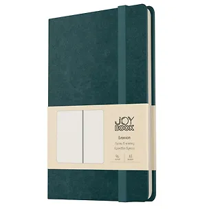 Книга для записей А5 96л кл. "Joy Book. Морской залив" иск.кожа, тонир.блок, скругл.углы, ляссе, резинка, карман на задн.форзаце 3126040