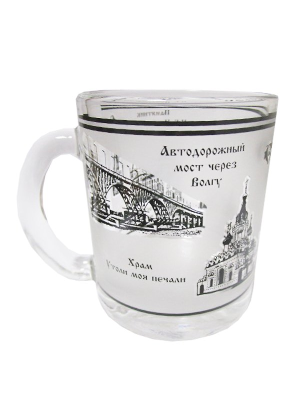 Кружка стекло (300мл) (ч/б) (в ассорт.) (Орион) 2325077 — 1