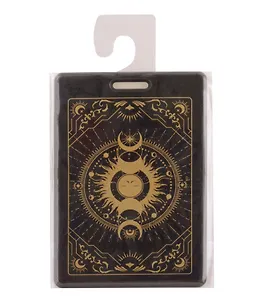 Чехол для карточек вертикальный Карта Таро Фазы Луны (черный) (ДК2023-444)
