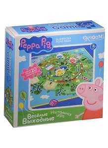 Настольная игра, Оригами, Peppa Pig Весёлые выходные (поле-пазл) + мини-пазл 20эл 01584