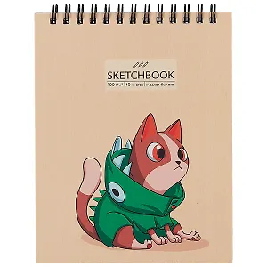 Скетчбук А6+ 125*160 40л "Маскарад" белый офсет, 100г/м2, тв.обложка, евроспираль