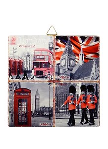 Подставка под горячее Лондон в кр. тонах (керам., проб.) (Gift'n'Home) (P20-London Red)