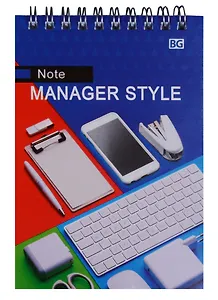 Блокнот А6 80 листов клетка "Manager Style"