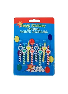 Набор свечей для торта 8шт.сердечки H-6 см (673621)