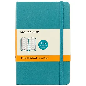 Записная книжка Moleskine Classic Soft, линейка, бирюзовая, 96 листов, А6