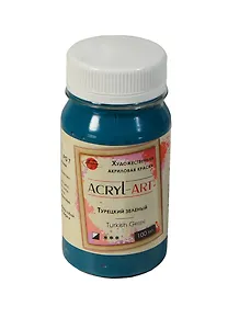 Краска акриловая "Акрил-Арт" турецкий зел.,100мл,банка, Таир