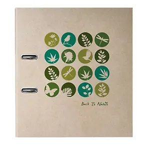 Папка архивная 75мм А4 "Nature Impress" жестк.картон., LEJOYS