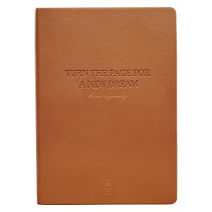 Ежедневник дат. 2025г. А5 176л "Cozy" коричневый, иск.кожа, мягк.переплет, блинт.тиснение, тисн.фольгой, ляссе