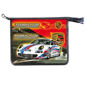 Папка для труда А4 "Турбоклуб" молния с 3х сторон, лам.картон, объемн.тиснение, Канцбург 228028