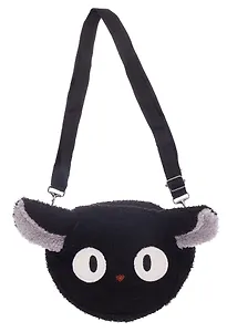 Сумочка на молнии кросс-боди Глазастик (черная) (плюш) (17х17) (12-06850-001)
