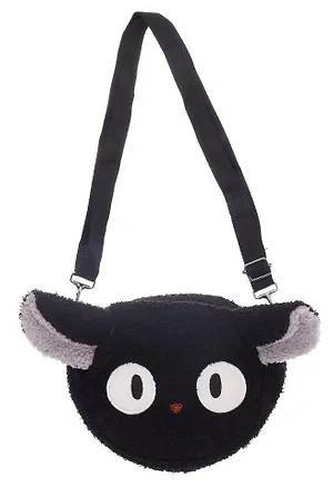Сумочка на молнии кросс-боди Глазастик (черная) (плюш) (17х17) (12-06850-001) 3041719