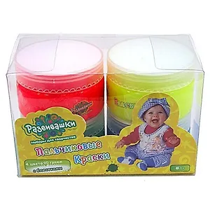 Набор Пальчиковые краски с блестками (4 цвета) (TA1411) (упаковка)