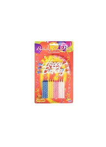Набор свечей для торта Happy Birthday (12шт) (блистер)