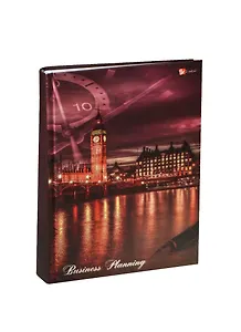 Ежедневник полудат. А5 192л "Офисный стиль. Великолепный Лондон" 7БЦ, мат.ламинация, выб.лак, Listoff