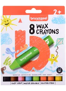 Мелки восковые 08цв "Kids" Bruynzeel 