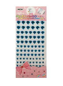 Кристаллы сердца микс размеров синий (11097002)