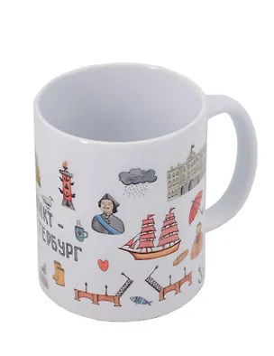 Кружка СПб Санкт-Петербург. Символы города (керамика) (330мл) 3101713