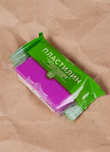 Пластилин 40г фиолетовый неон, кукурузный