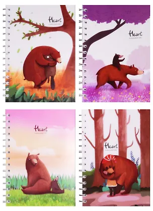 Тетрадь в клетку Hai Bin, Heart, 96 листов, в ассортименте 243285