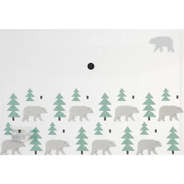 Папка -конверт «Bear» А4 на кнопке, в ассортименте 260477 — 1
