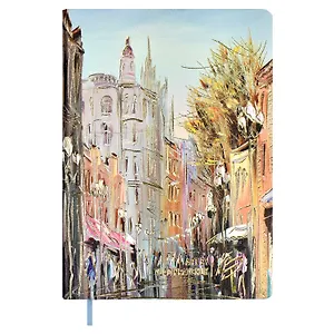 Ежедневник недат.  А6+ 120л 126х174 "Наппа" МОСКВА. АРБАТ, иск.кожа, мягкий переплет, тиснение фольгой, офсет, ляссе